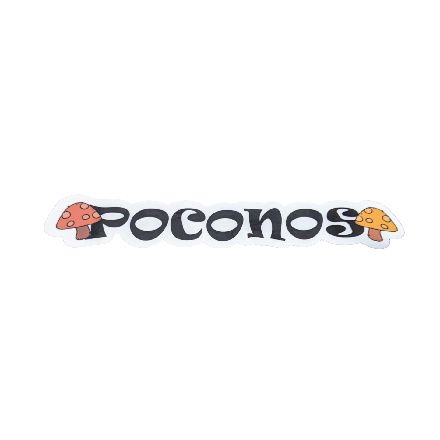 Poconos Mushroom Sticker – 6" Pocono Mountains Souvenir Decal