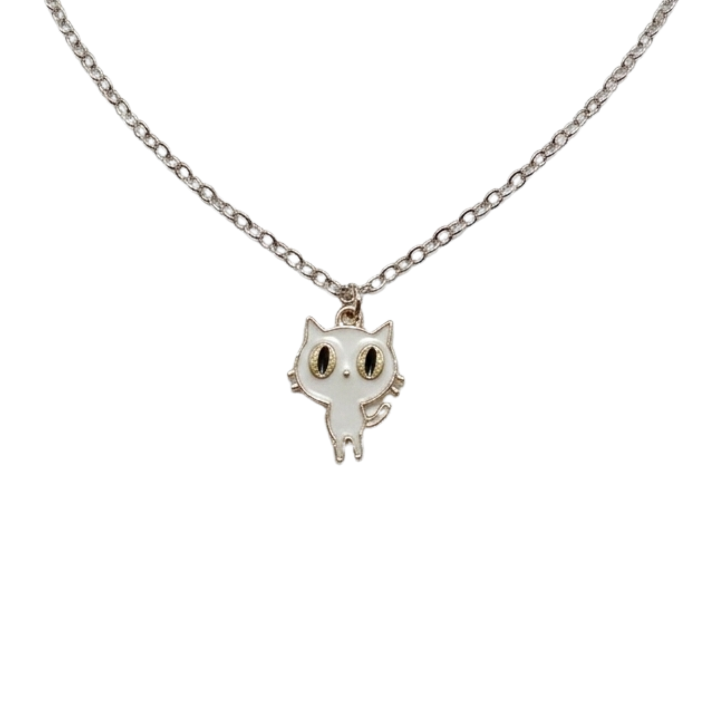 Little White Cat Necklace – Cute Cat Lover Jewelry Gift