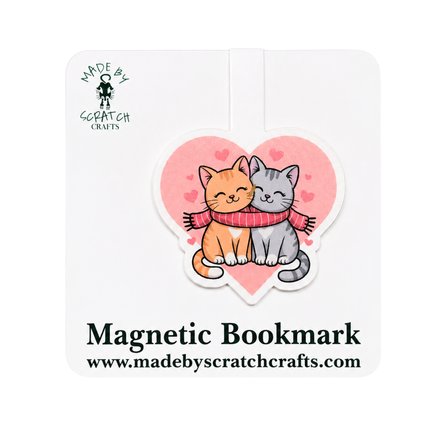Love Cats Magnetic Bookmark – Cute Valentine Cat Bookmark