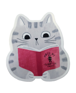 Reading Cat sticker