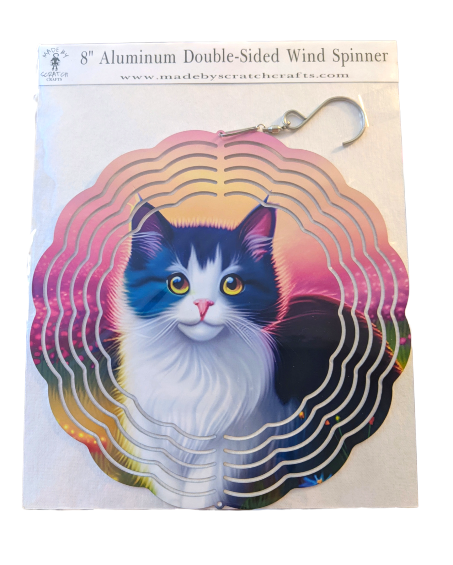 8" Cat Wind Spinner - Made By Scratch Crafts