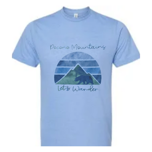 Let's Wander Pocono Mountains T-shirt - Made By Scratch Crafts