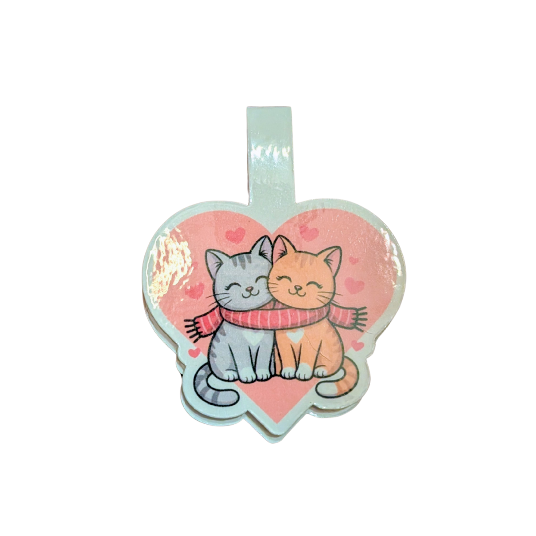 Love Cats Magnetic Bookmark – Cute Valentine Cat Bookmark