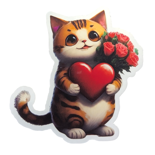 Cat In Love sticker - Made By Scratch Crafts