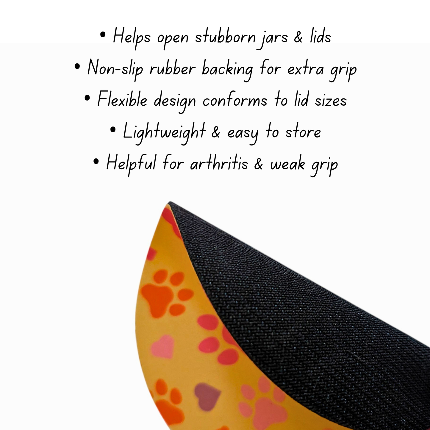 Cat Paw Print Jar Opener | Non-Slip Rubber Grip Pad