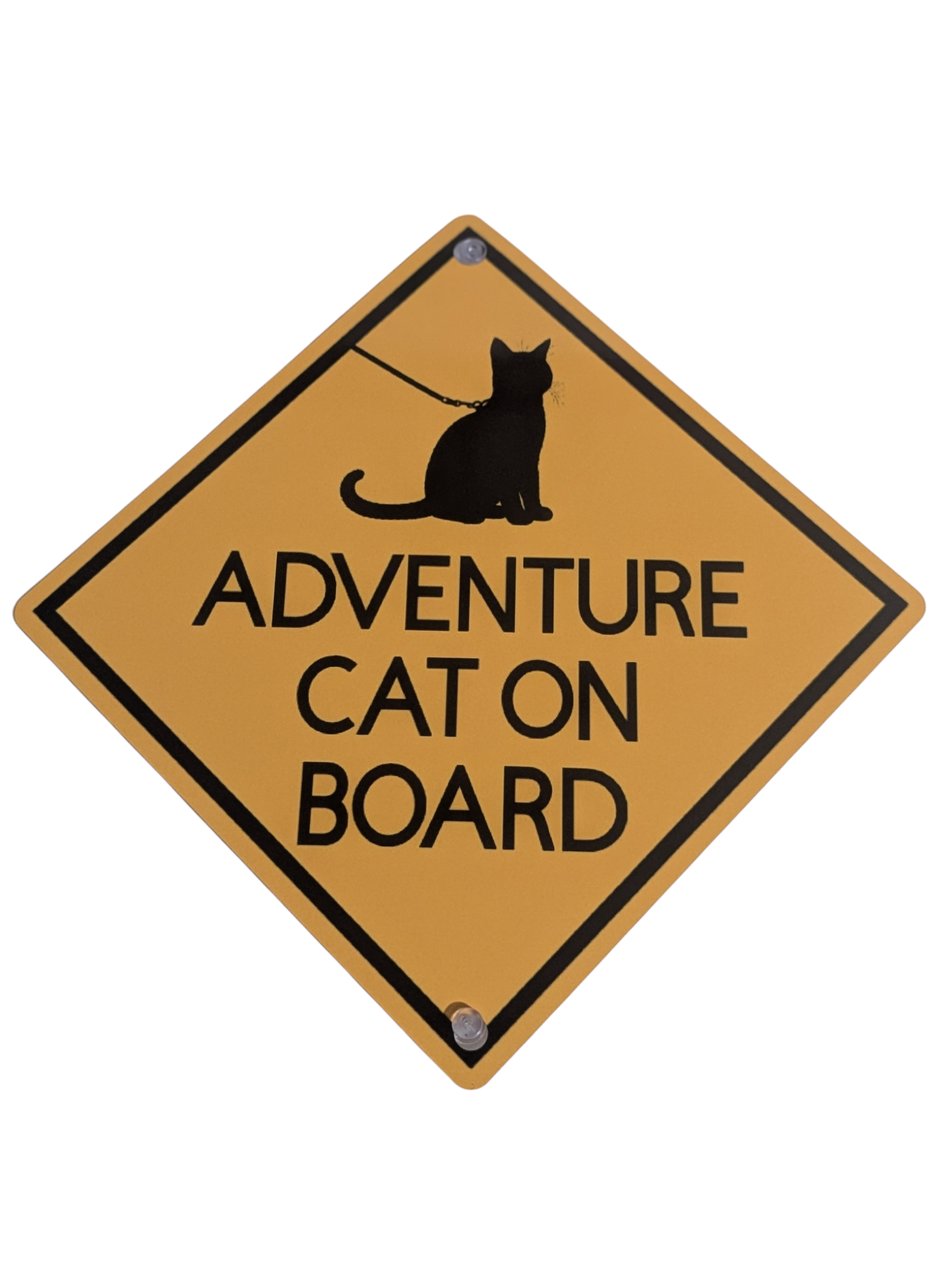 Adventure Cat on Board Car Window Sign - Made By Scratch Crafts