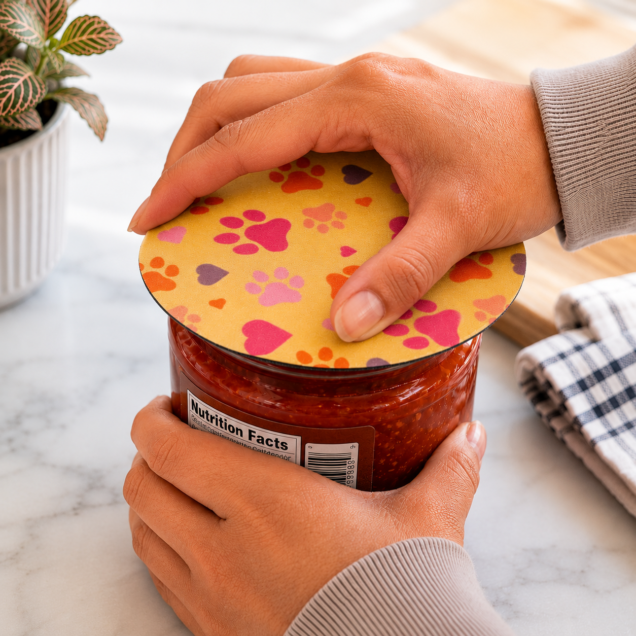 Cat Paw Print Jar Opener | Non-Slip Rubber Grip Pad