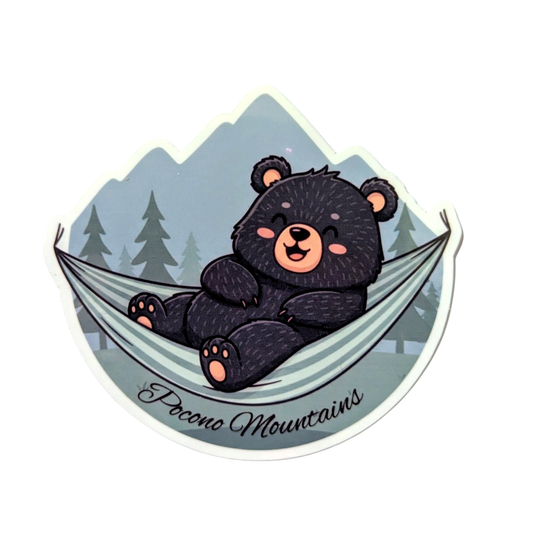 Bear in Hammock - Pocono Mountains sticker