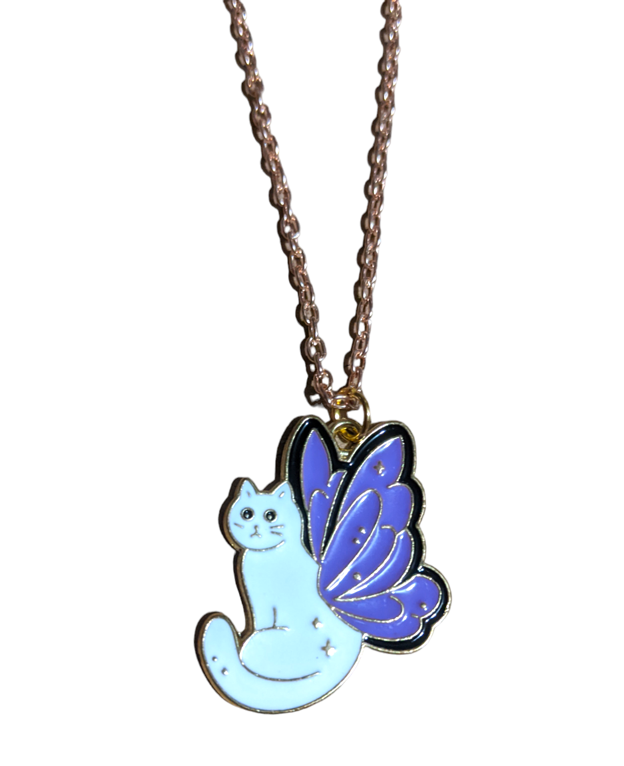 Butterfly Cat necklace - Made By Scratch Crafts