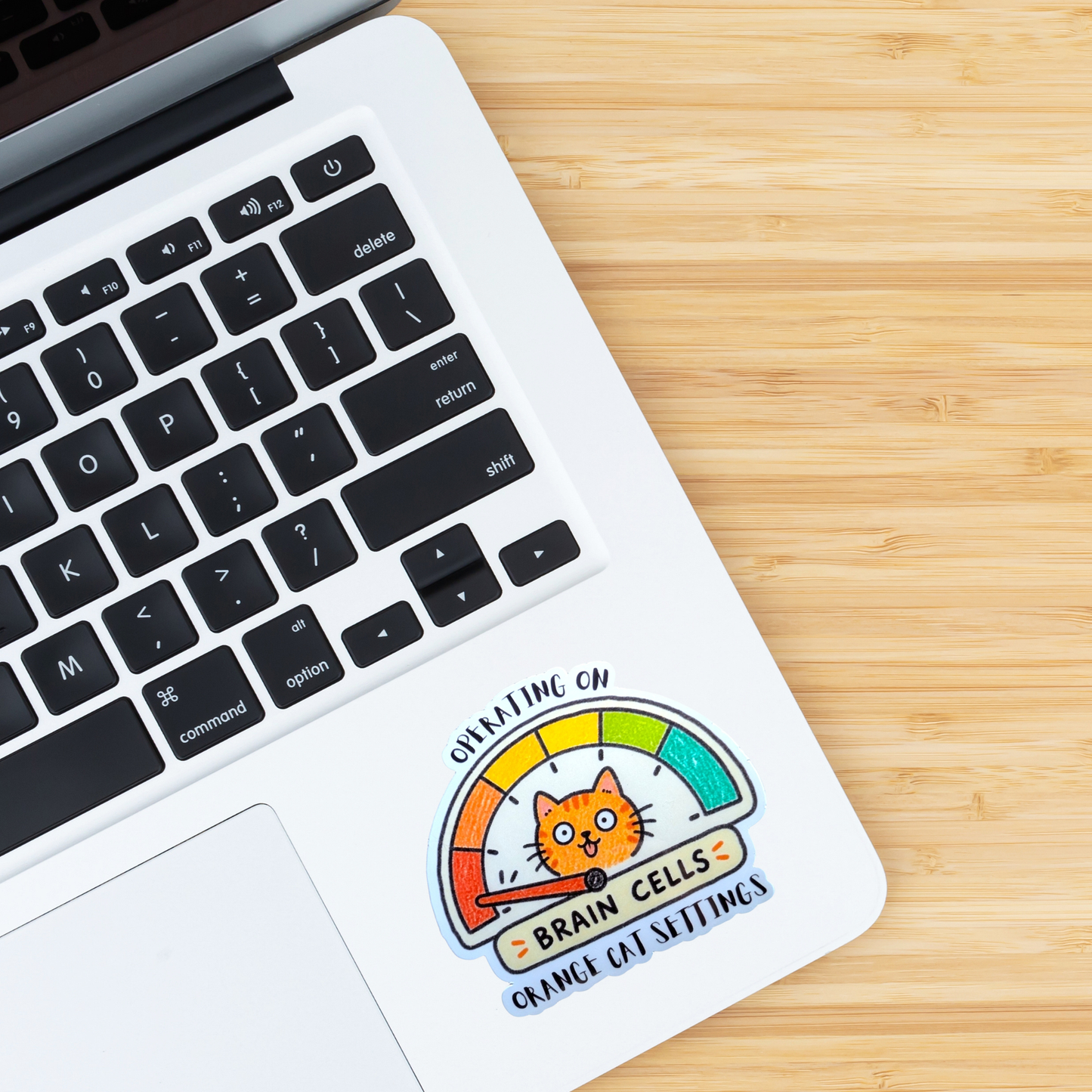 Operating on Orange Cat Settings Vinyl Sticker | Funny Cat Sticker