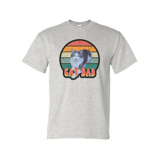 Vintage Cat Dad T-Shirt – Funny Cat Dad Shirt, Cat Lover Gift for Men, Retro Cat Shirt