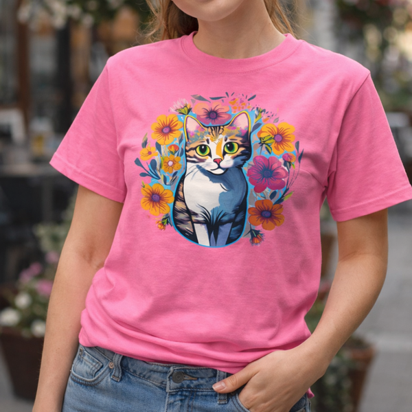 Cat in Flowers T-Shirt