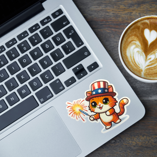 Sparkler Kitty sticker