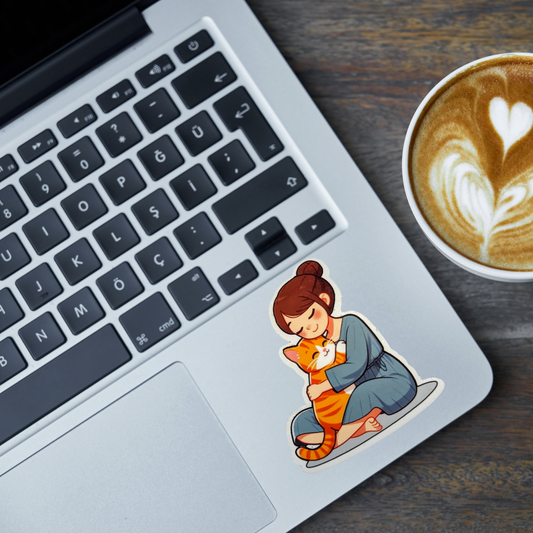 Cat Mom Love sticker