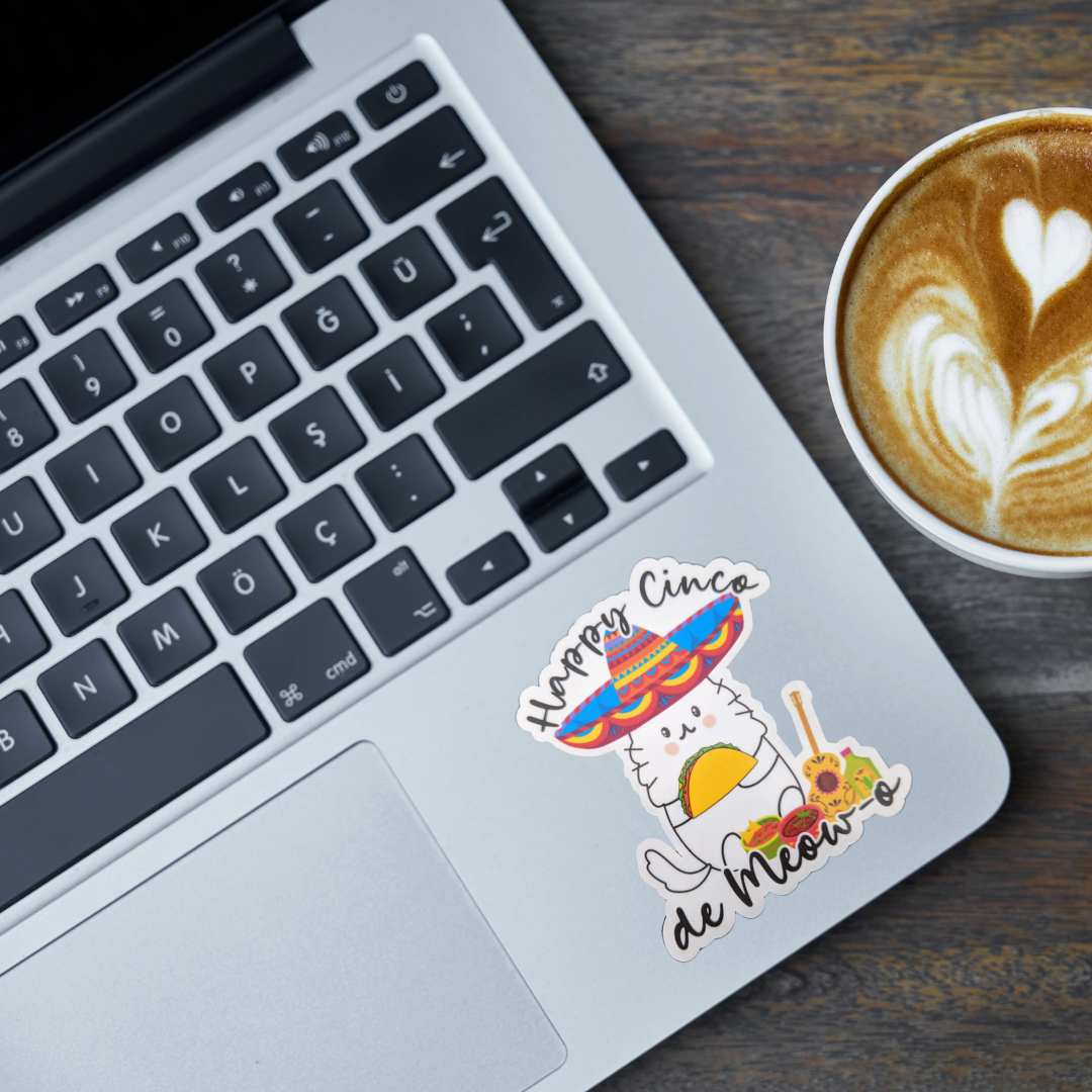 Cinco de Meow-o cat sticker