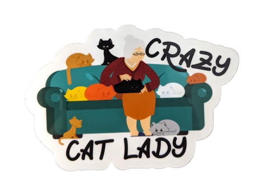 Crazy Cat Lady sticker