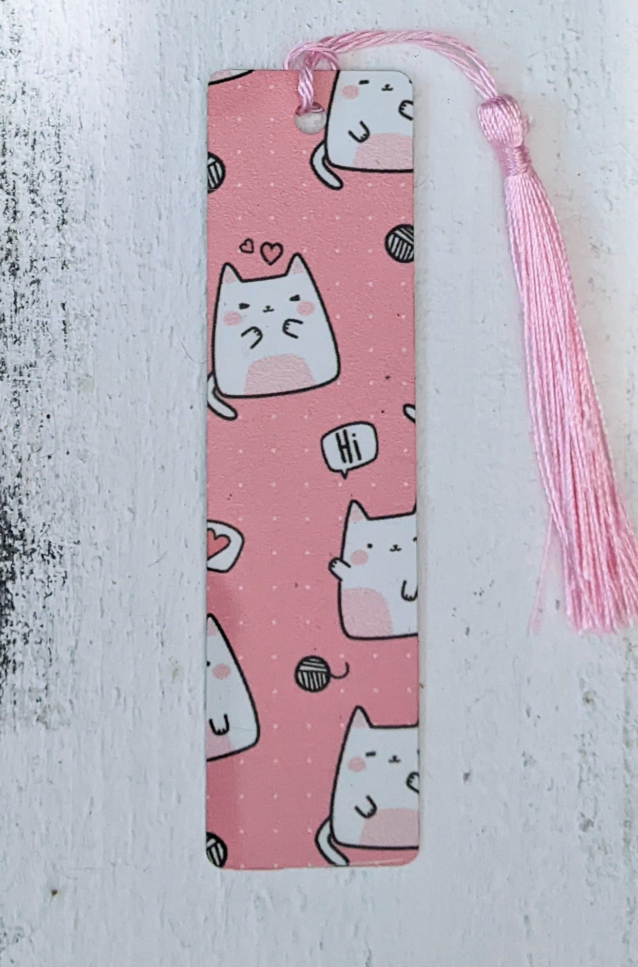 Hello! Hi! Cute Cat Bookmark - Made By Scratch Crafts