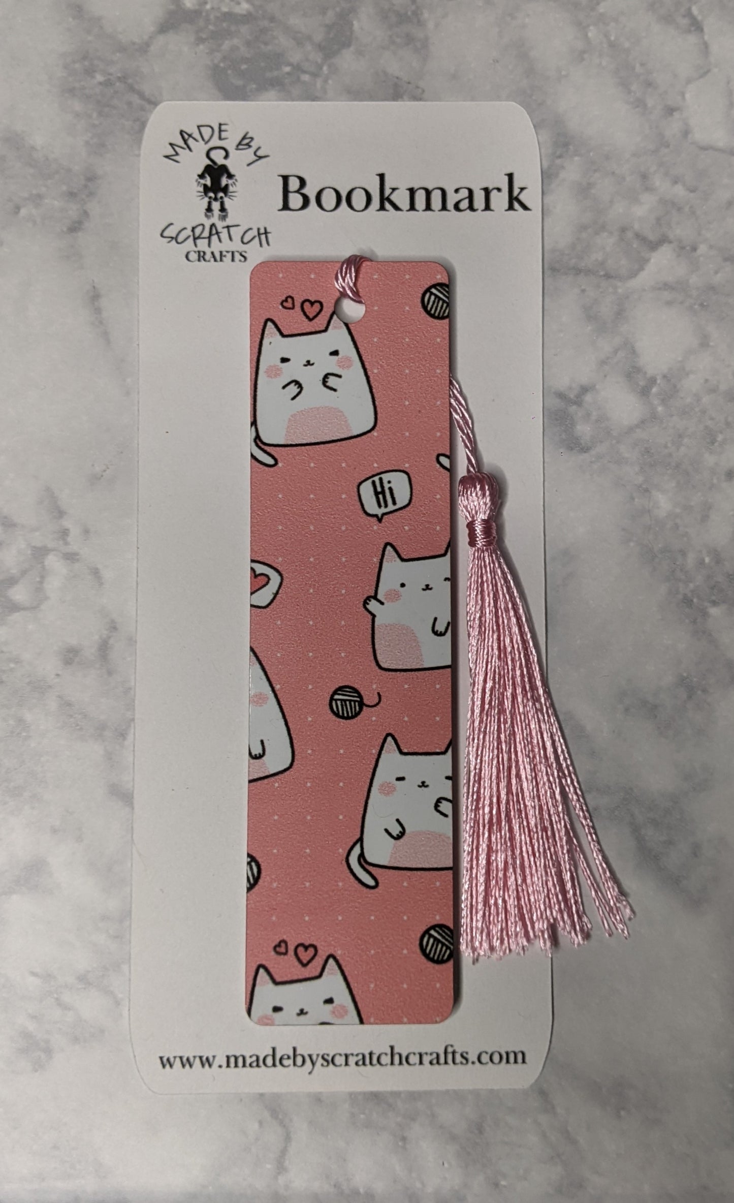 Hello! Hi! Cute Cat Bookmark - Made By Scratch Crafts