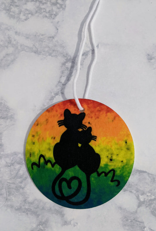 Rainbow Cat Love air freshener - Made By Scratch Crafts
