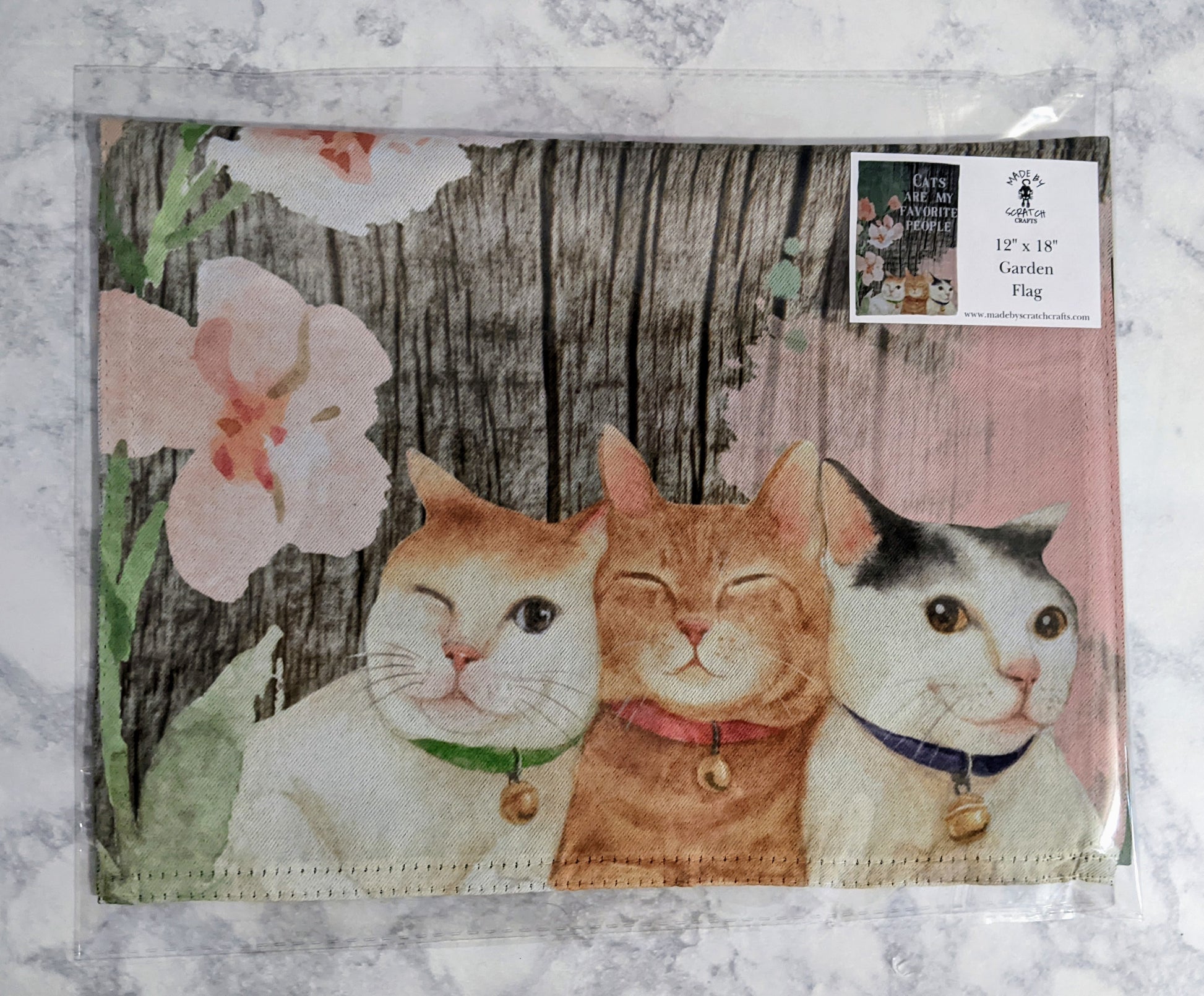 Cats Are My Favorite People garden flag - Made By Scratch Crafts
