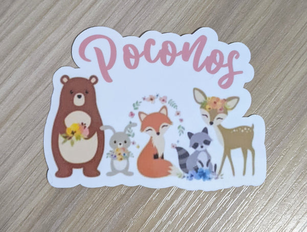 Woodland Critters Poconos sticker - Made By Scratch Crafts