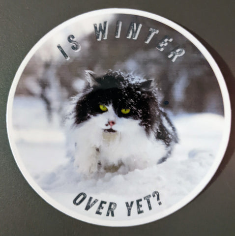 Is Winter Over Yet? cat sticker