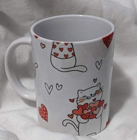 Cat Valentine's Day mug