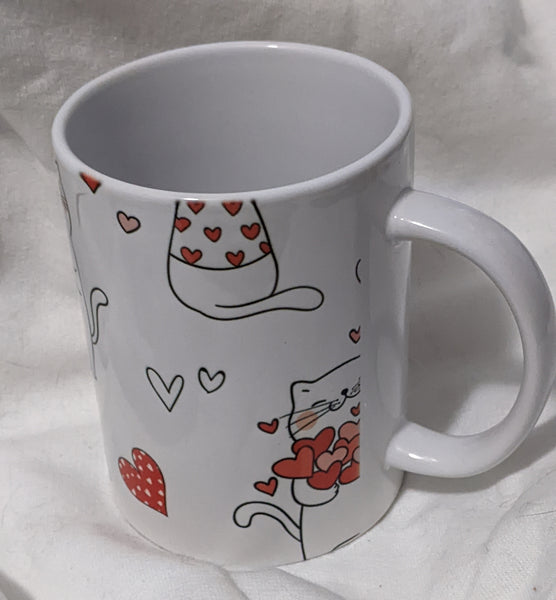 Cat Valentine's Day mug