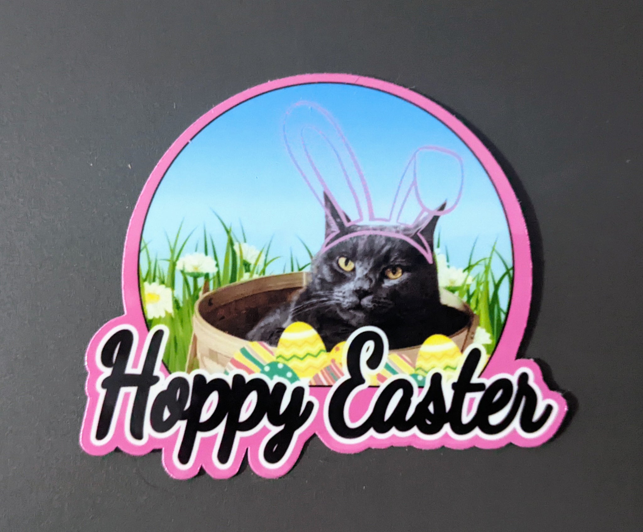 Hoppy Easter cat sticker