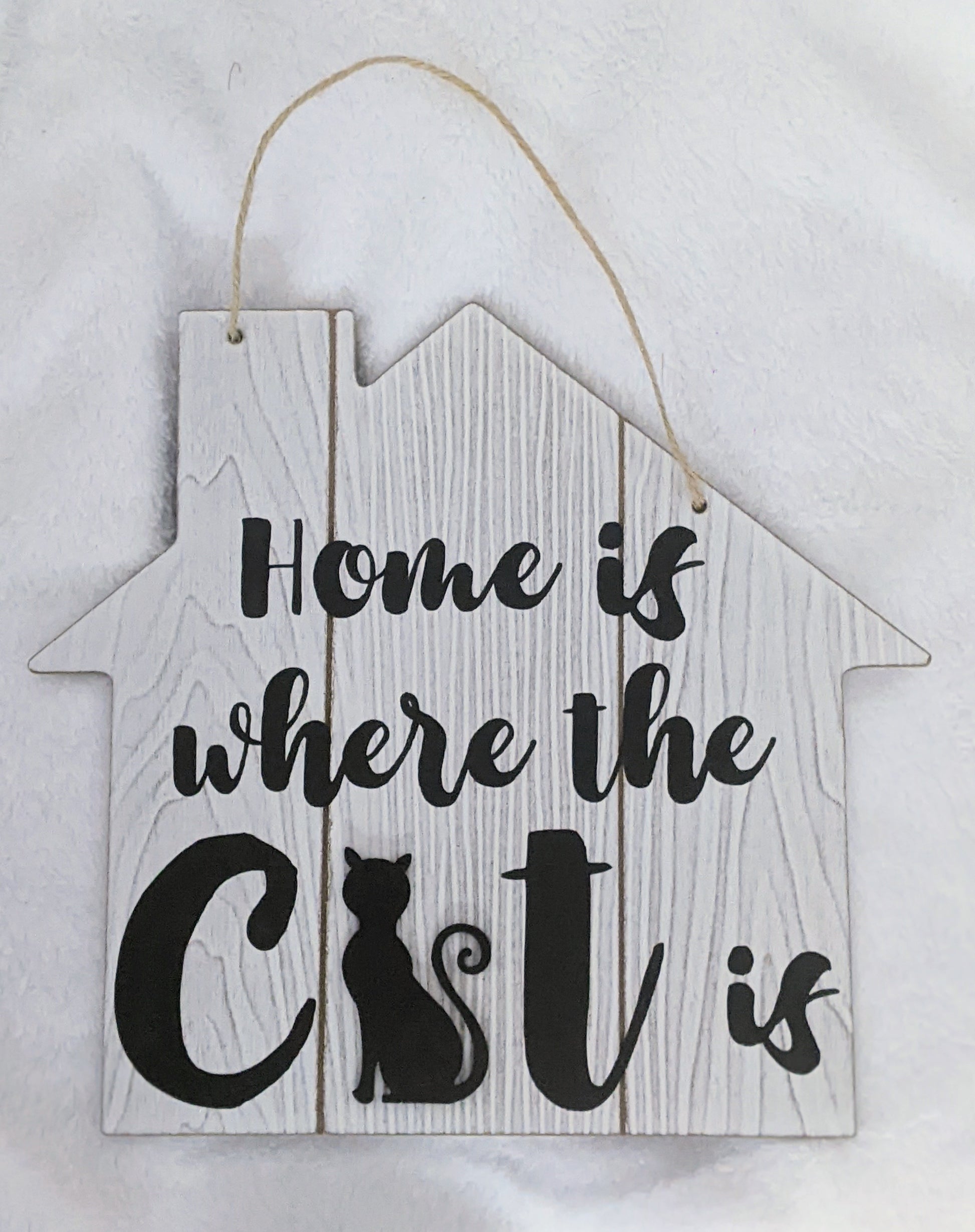 Home is where the cat is Sign - Made By Scratch Crafts