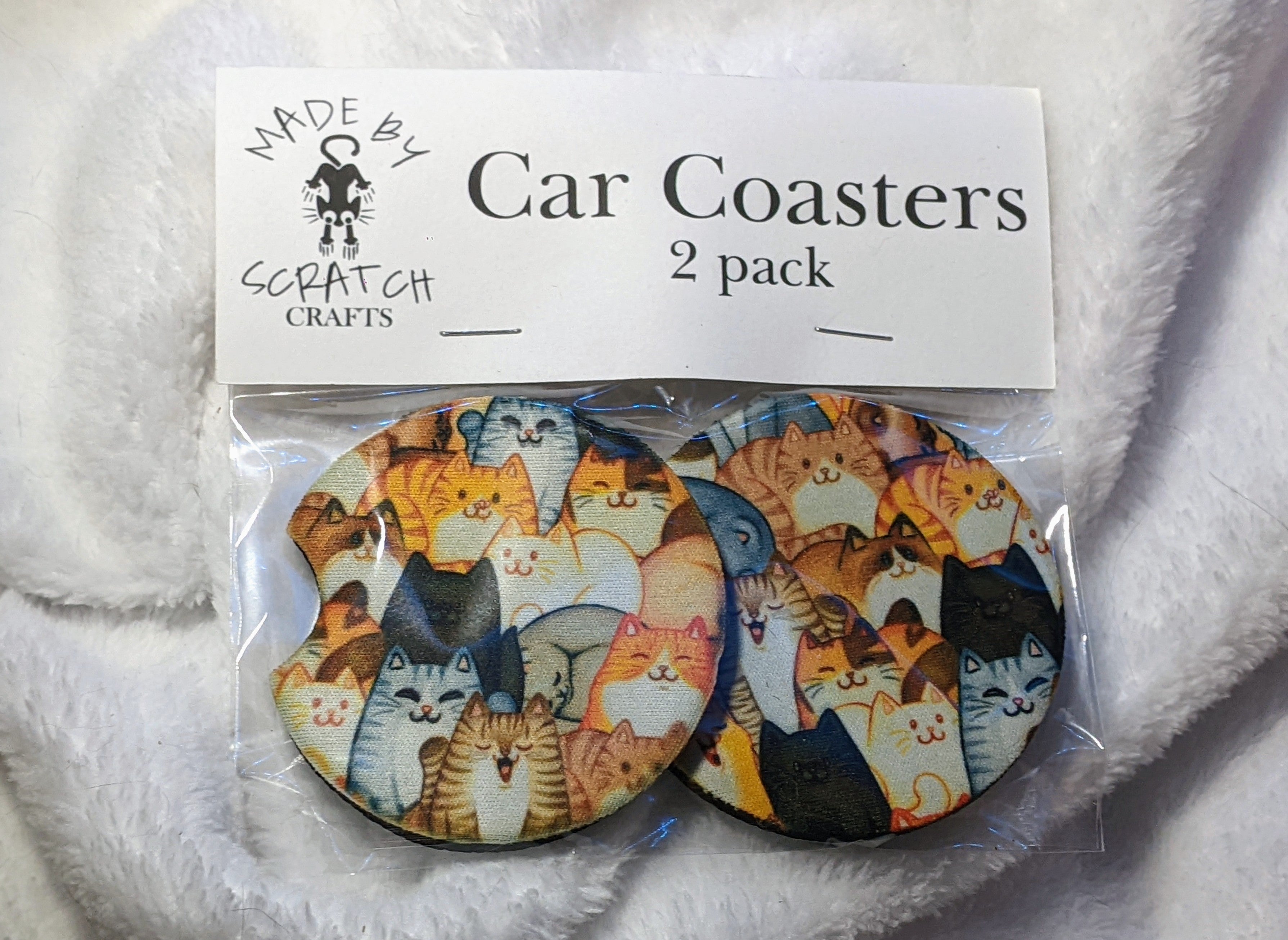 Kawaii Car Coasters Set Of 2