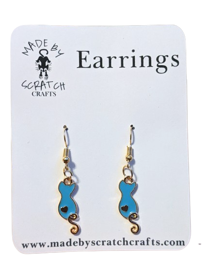Cat Love Earrings - Made By Scratch Crafts