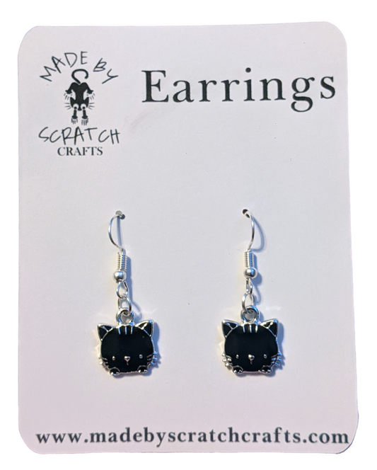 Cute Cat Face earrings - Made By Scratch Crafts