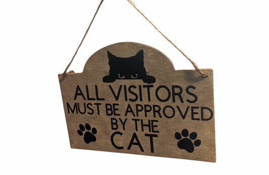 Visitors Must Be Approved Sign - Made By Scratch Crafts
