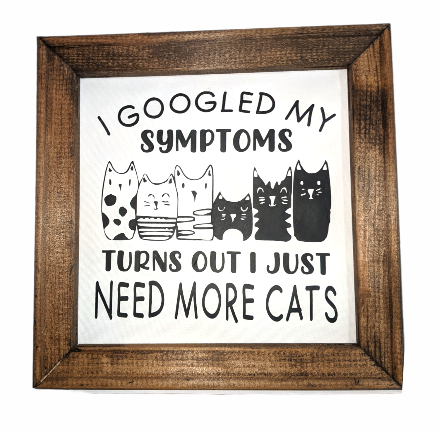 I Googled My Symptoms Turns Out I Need More Cats sign, canvas sign, home decor