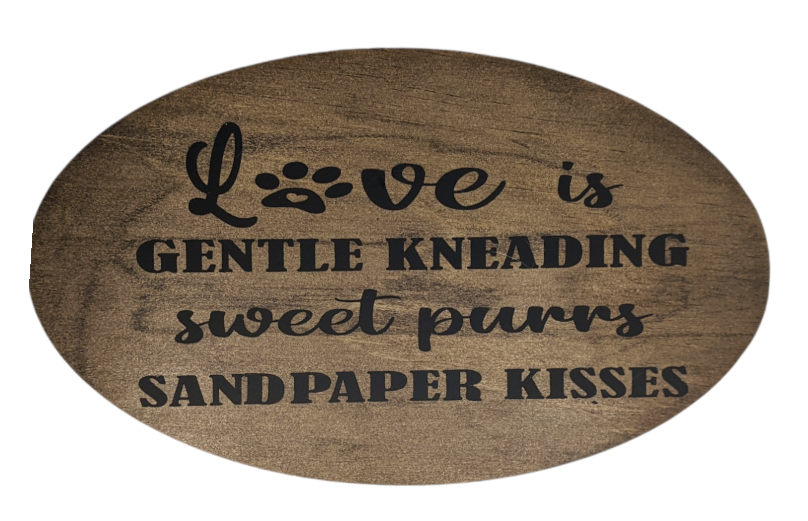 Love is Gentle Kneading, Sweet Purrs, Sandpaper Kisses sign, Home Decor