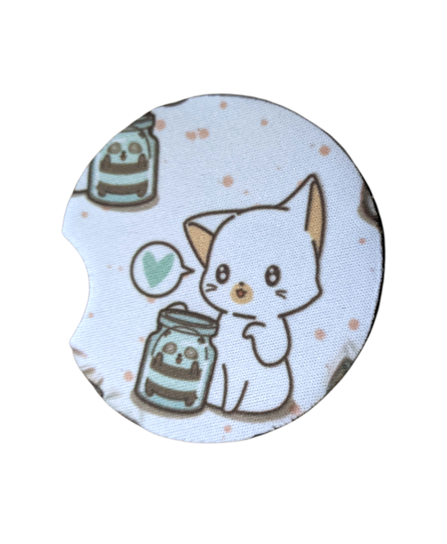 Cute Cat Car Coasters - 2 pack - Made By Scratch Crafts