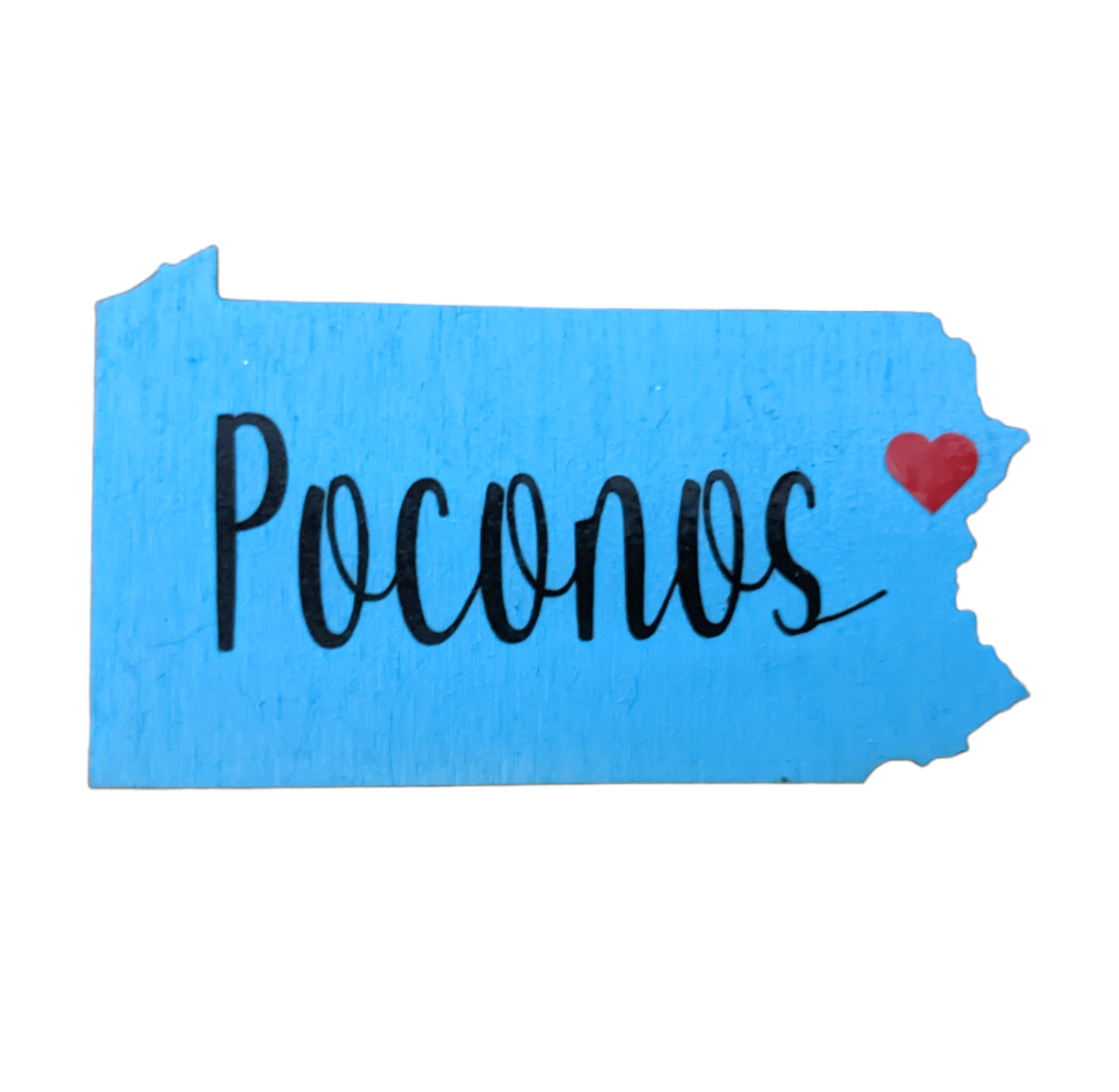 Pennsylvania shaped Poconos magnet - Made By Scratch Crafts