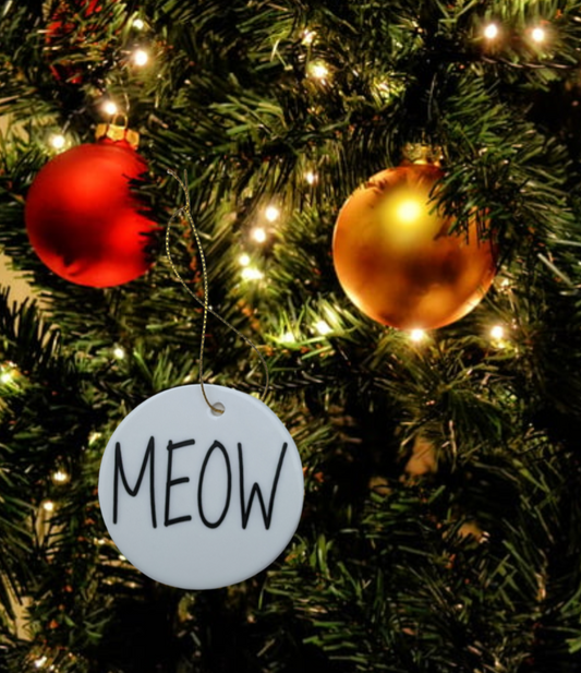 MEOW ornament - Made By Scratch Crafts