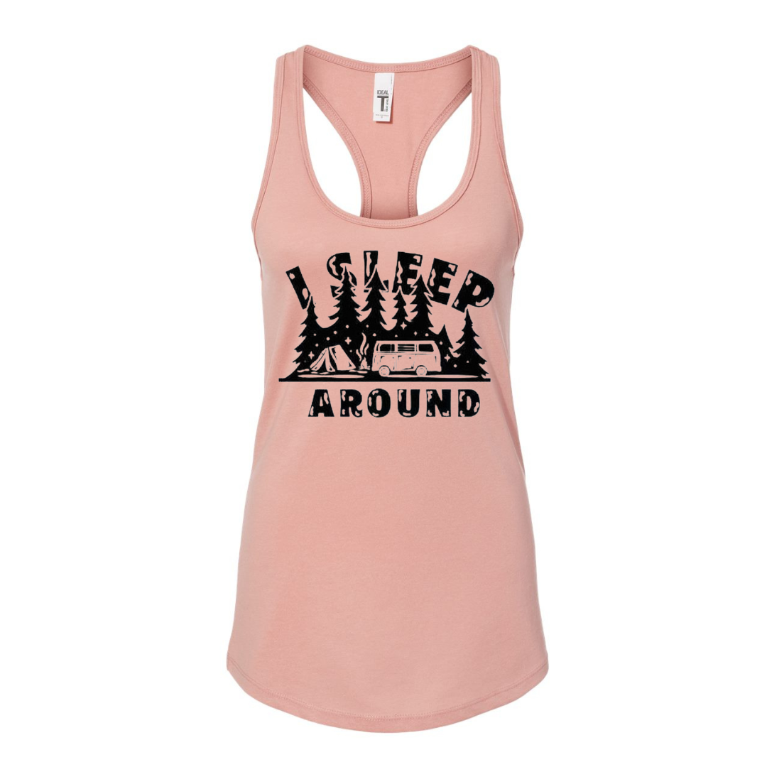 I Sleep Around Camping Tank - Made By Scratch Crafts