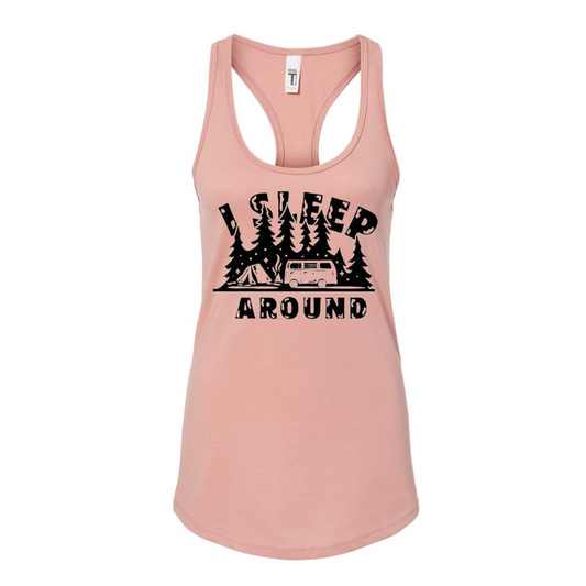 I Sleep Around Camping Tank - Made By Scratch Crafts