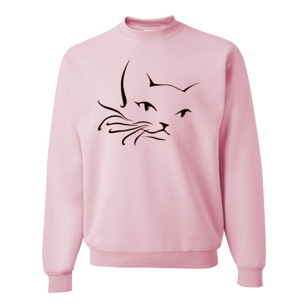 Cat Face Crewneck Sweatshirt - Main Image