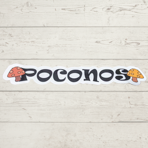 mushrooms, poconos, pocono mountains, sticker